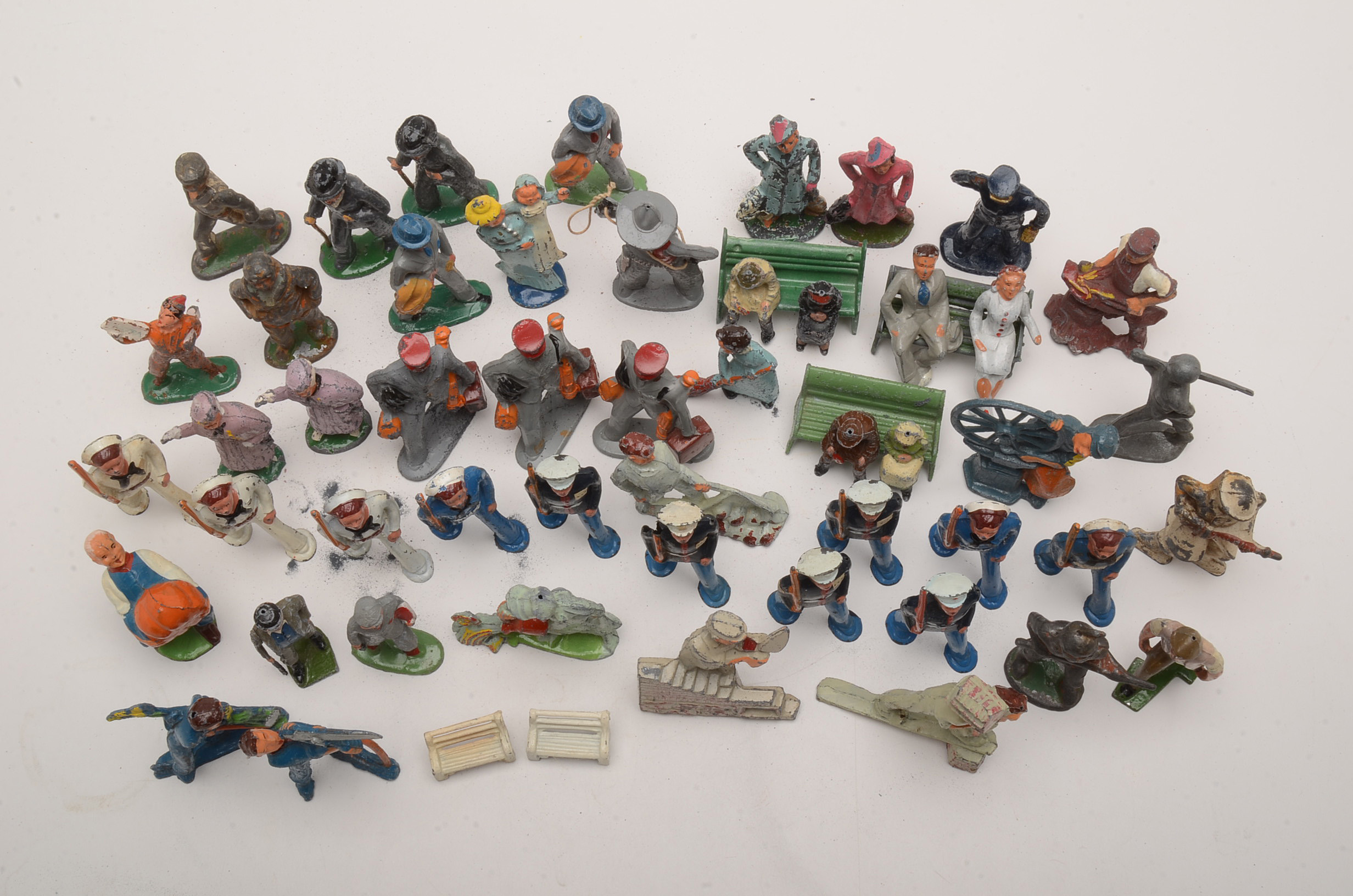 Collection of Vintage Lead Figures