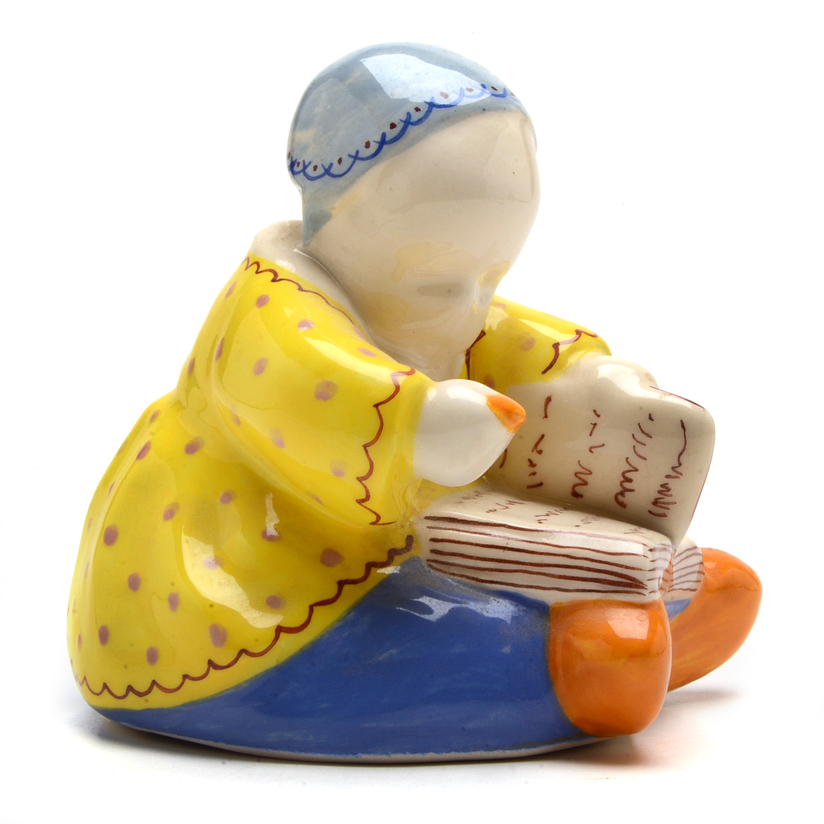 Henriot Quimper "Baby with Book" by Berthe Savigny