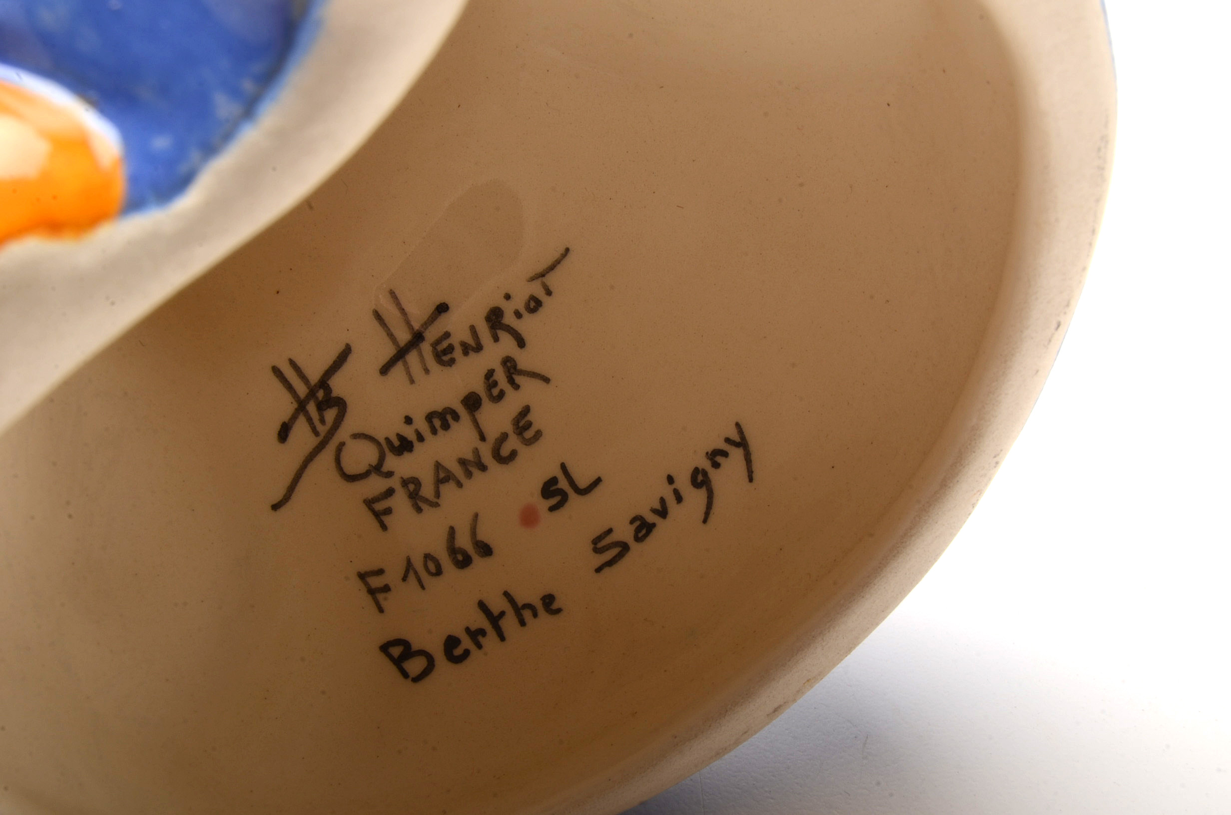 Henriot Quimper "Baby with Book" by Berthe Savigny