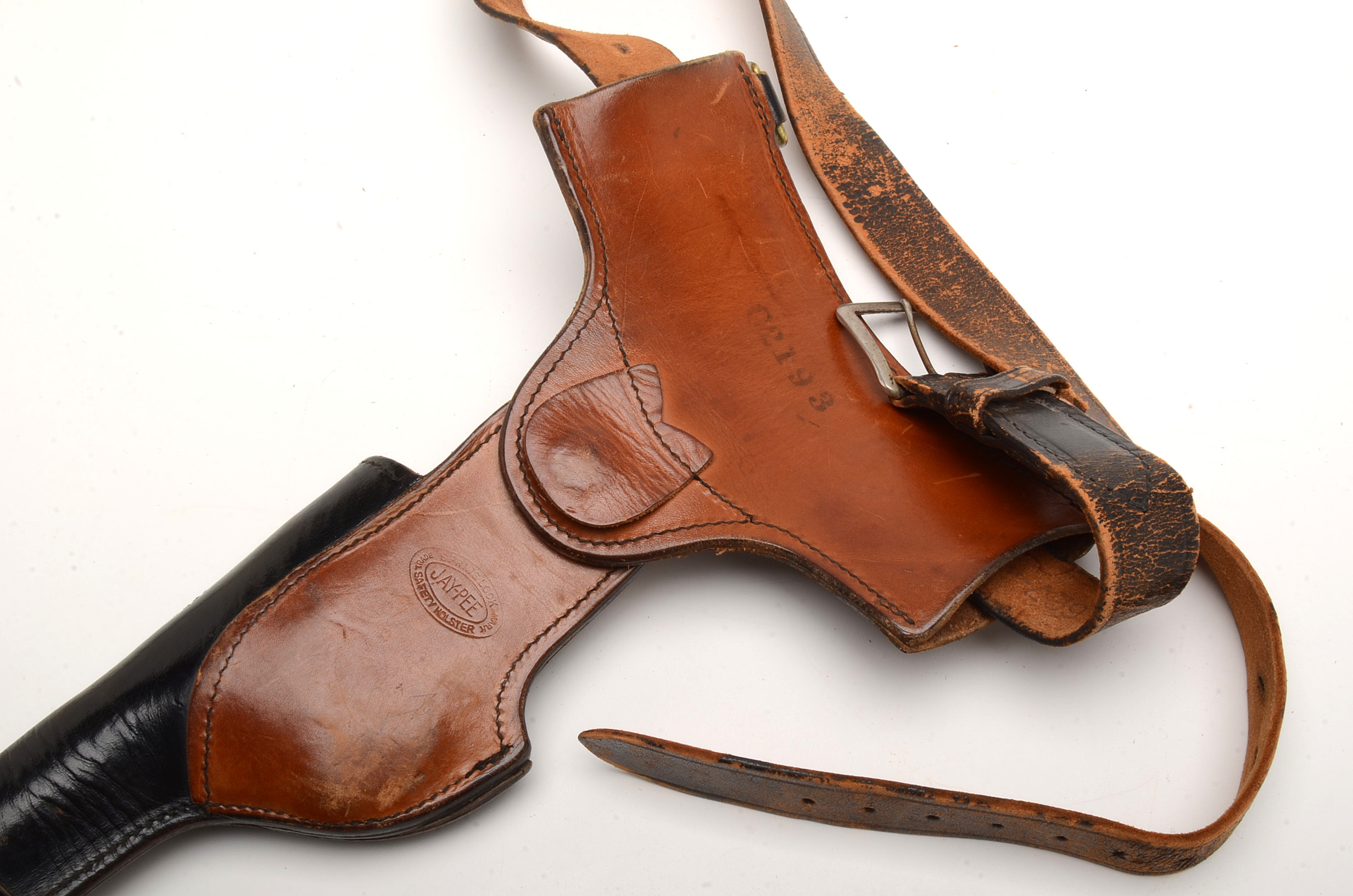 Jay-Pee Spring Clip Safety Holster with Bullet Loops and Belt