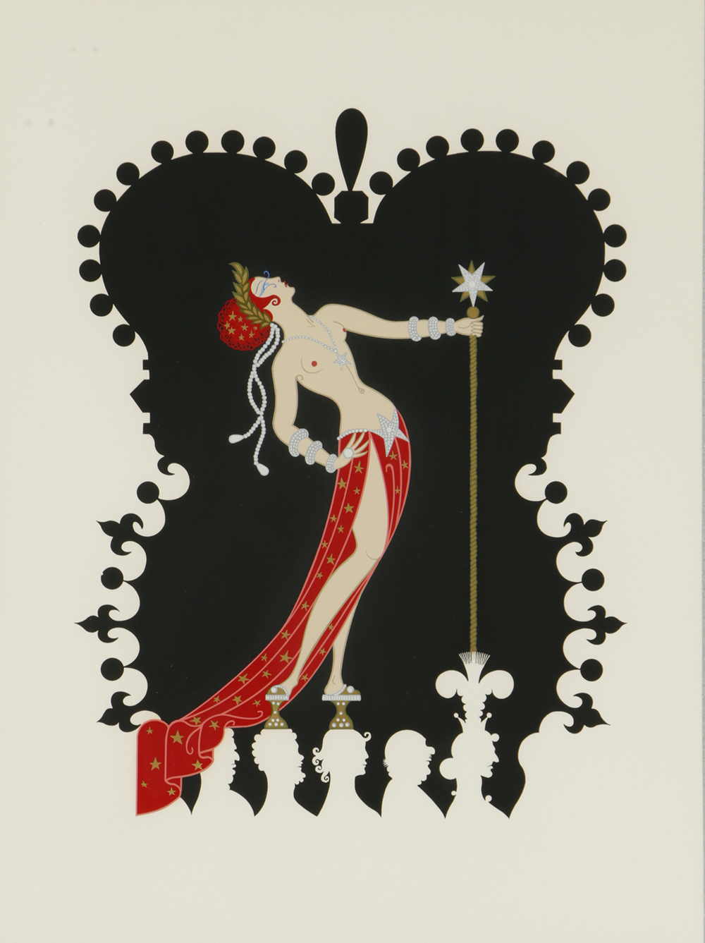 Erté Limited Edition Serigraph with Foil Embellishments "Pride"