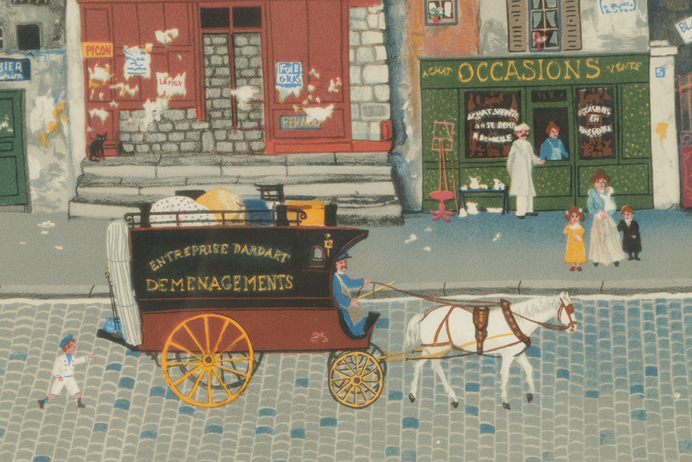 Michel Delacroix Lithograph Print on Paper Cityscape