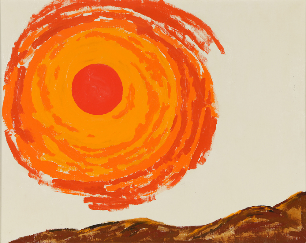 Acrylic Painting on Canvas of Abstract Landscape