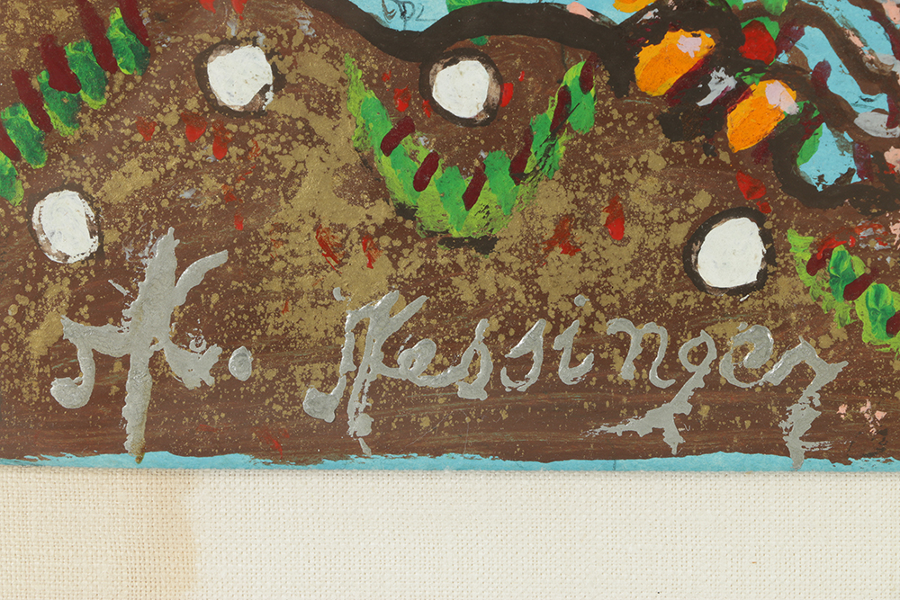 Menachem Messinger Gouache Painting on Paper "Games of God"