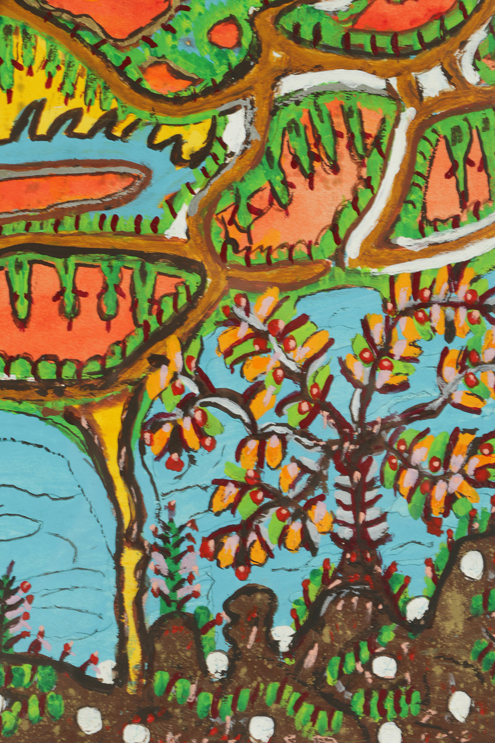 Menachem Messinger Gouache Painting on Paper "Games of God"