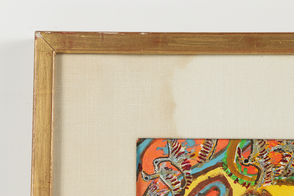 Menachem Messinger Gouache Painting on Paper "Games of God"