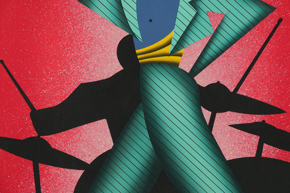 R. Morris Limited Edition Serigraph Print on Paper Cubist Woman