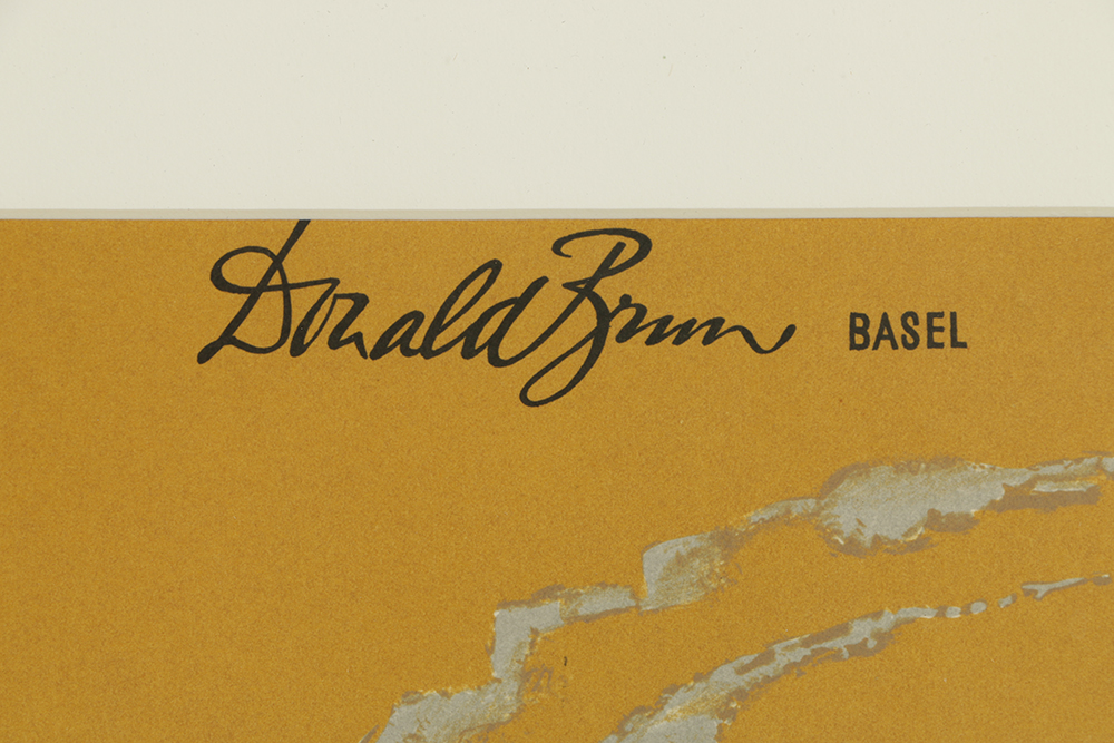 Donald Brun Lithograph on Paper "Semperit, Sport Reifen"