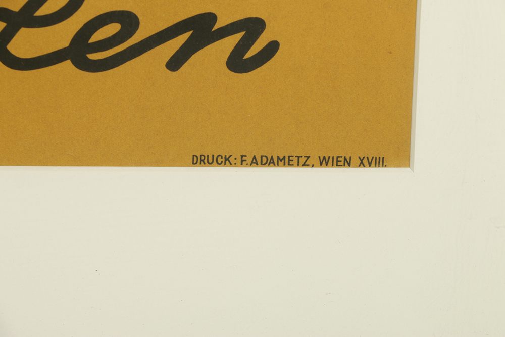 Donald Brun Lithograph on Paper "Semperit, Sport Reifen"