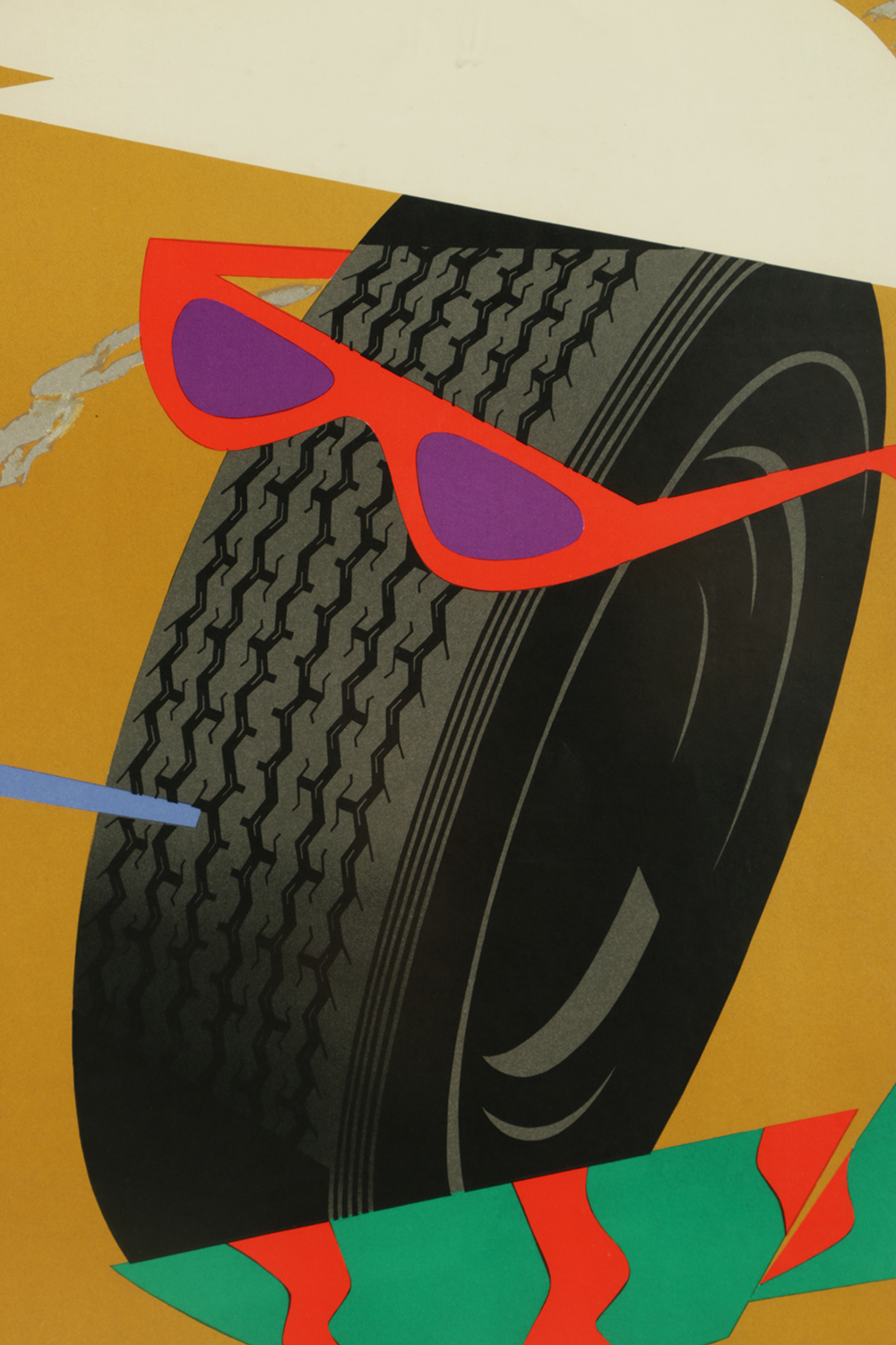 Donald Brun Lithograph on Paper "Semperit, Sport Reifen"