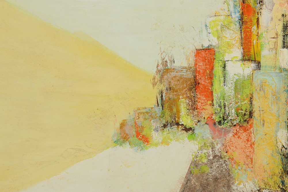 Kohl Oil Painting on Board Abstract Landscape