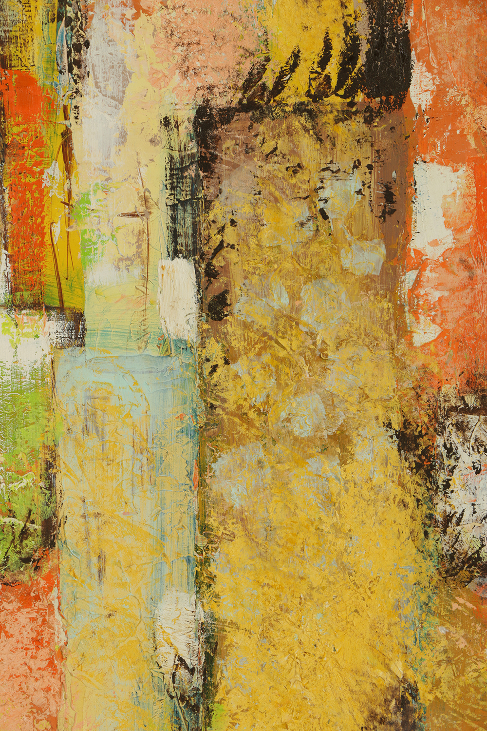 Kohl Oil Painting on Board Abstract Landscape