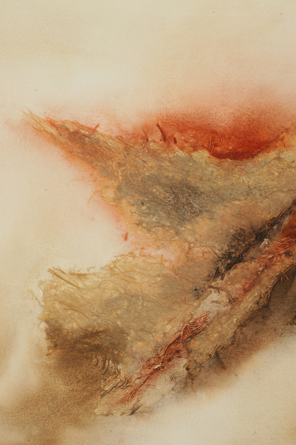 Gubolf Mixed Media Painting on Canvas of Abstract Scene