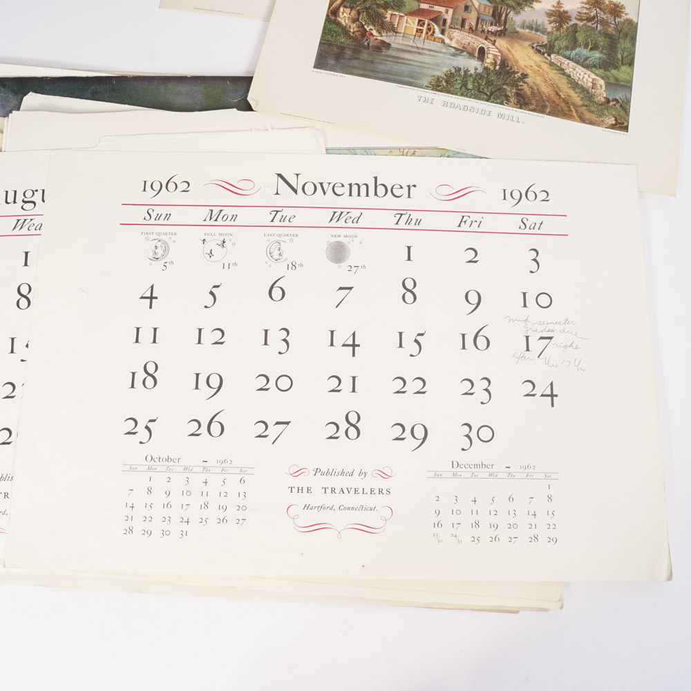 Currier & Ives Book and Prints after Antique Calendars