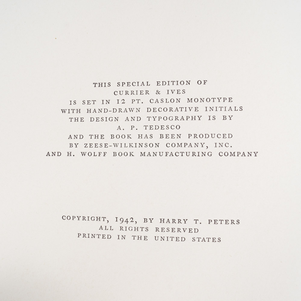 Currier & Ives Book and Prints after Antique Calendars