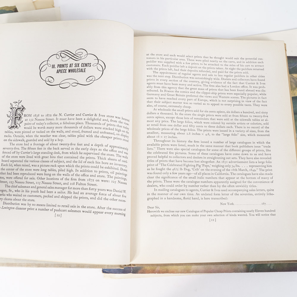 Currier & Ives Book and Prints after Antique Calendars