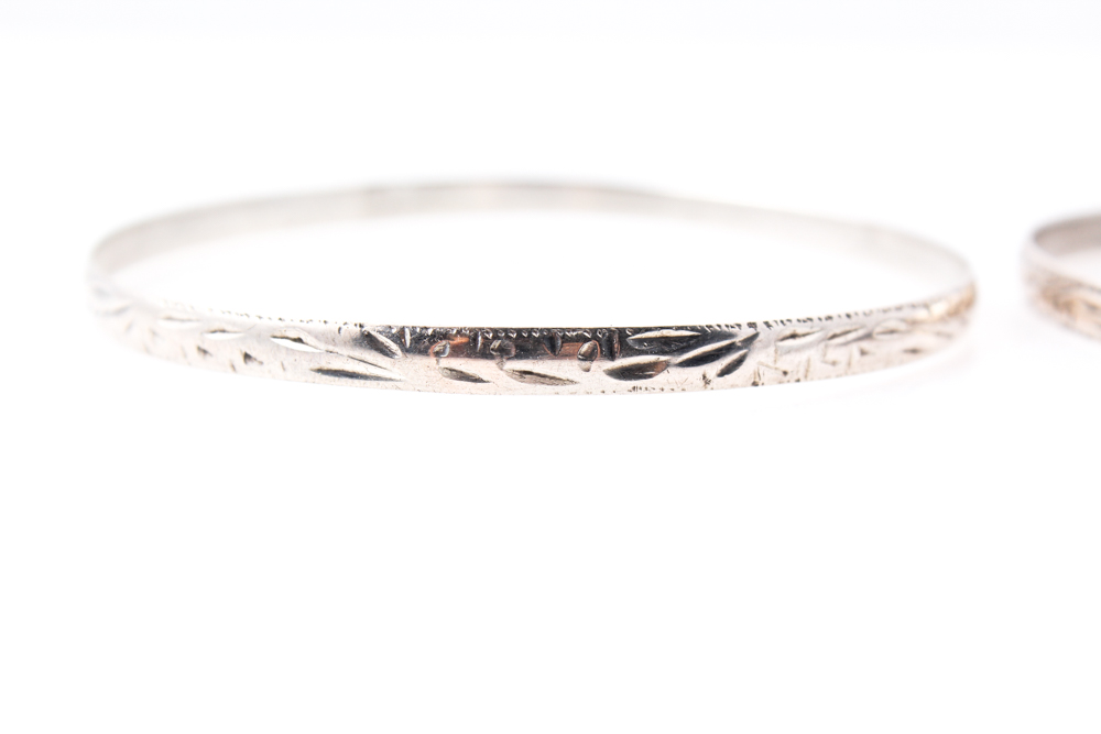 Vintage Silver Tone Metal Bracelets