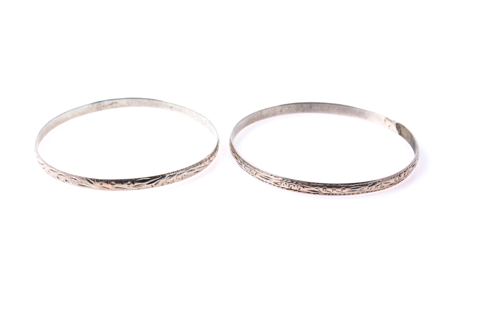 Vintage Silver Tone Metal Bracelets
