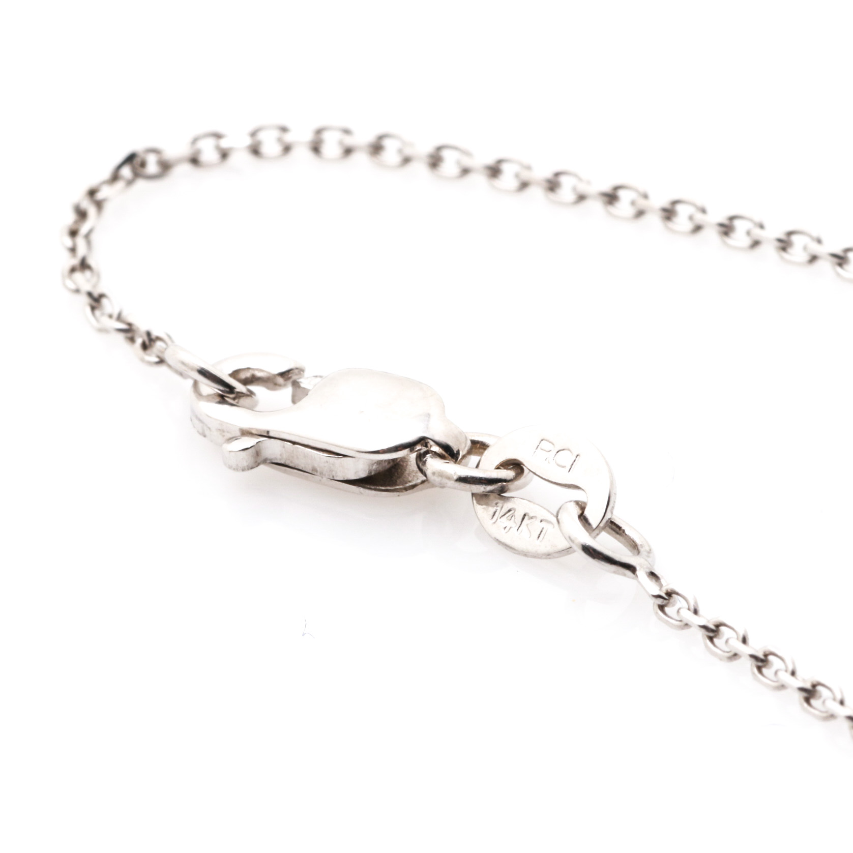 14K Yellow Gold and White Gold Diamond Half Heart Pendant Necklaces