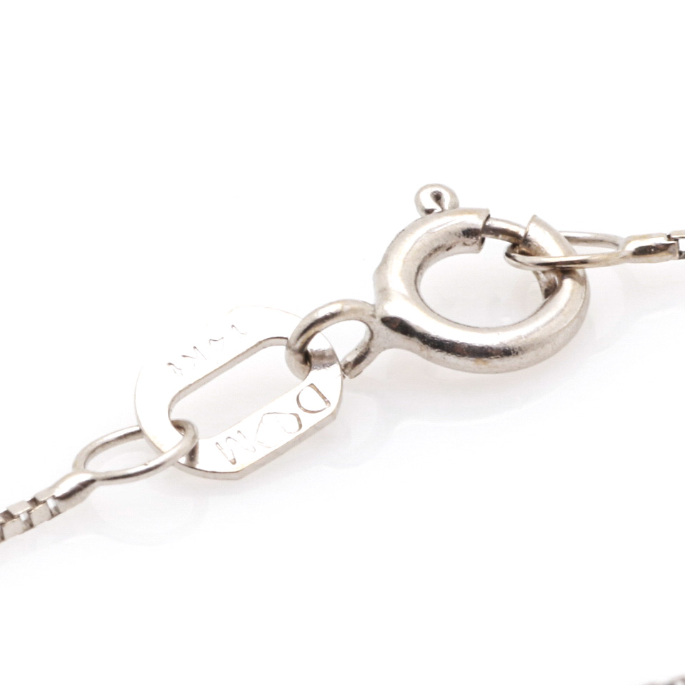 14K Yellow Gold and White Gold Diamond Half Heart Pendant Necklaces