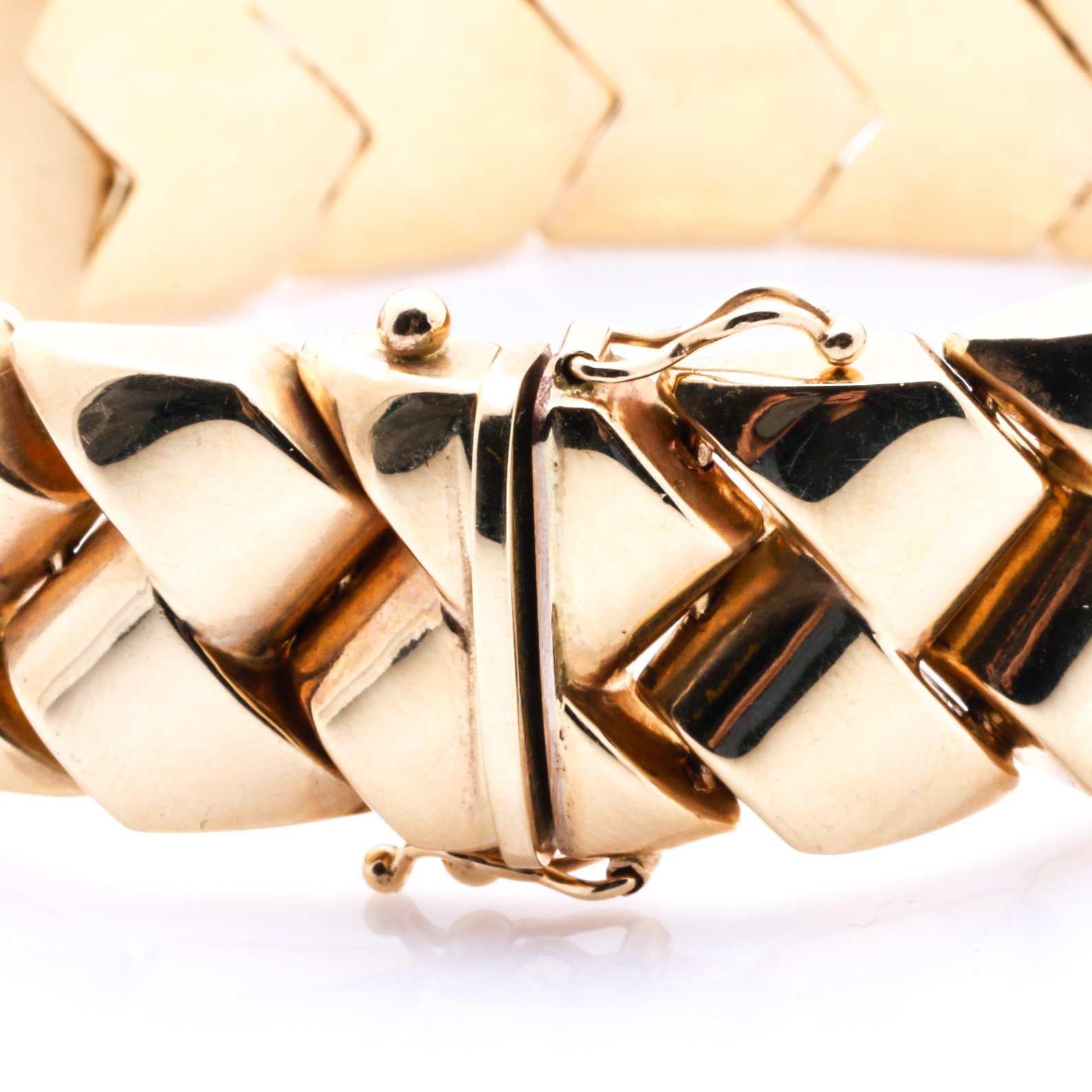 14K Yellow Gold Woven Link Bracelet