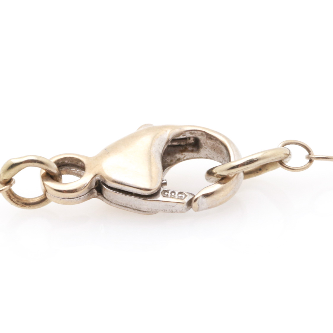 14K White Gold Chain Necklace and 14K Yellow Gold Gemstone Earrings