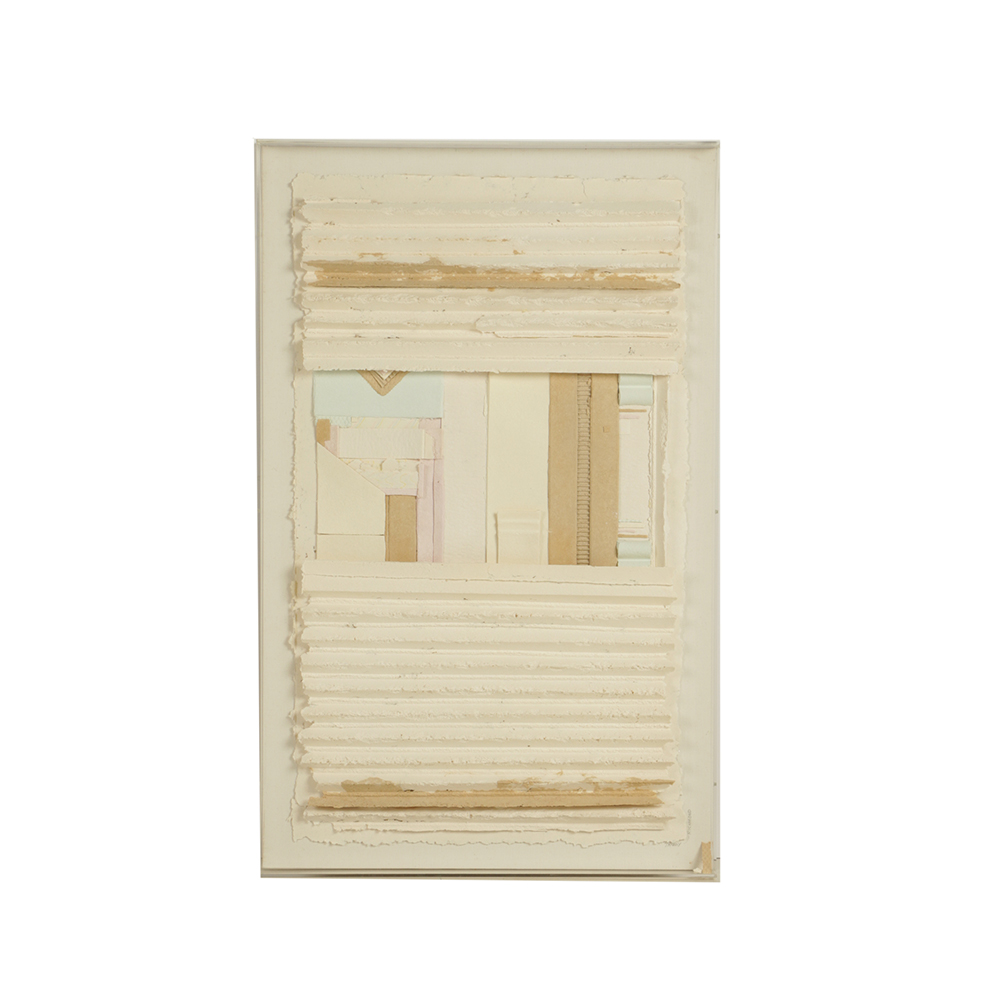 Trudy Richmond Deckle Edge Paper Abstract Composition on Canvas