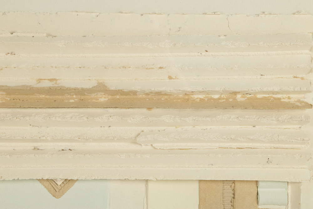 Trudy Richmond Deckle Edge Paper Abstract Composition on Canvas