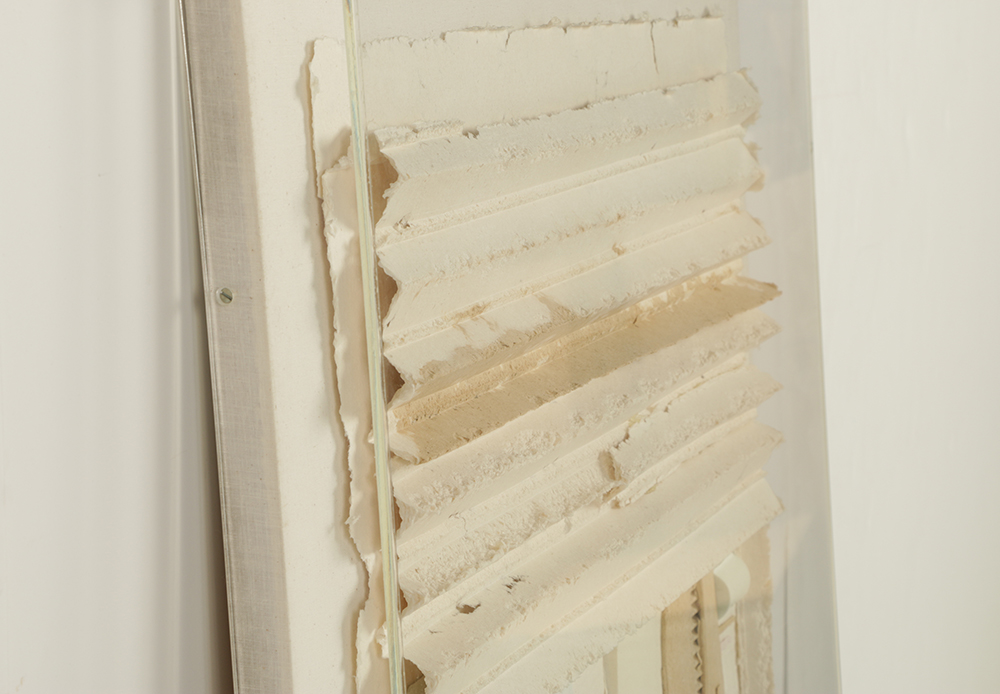 Trudy Richmond Deckle Edge Paper Abstract Composition on Canvas