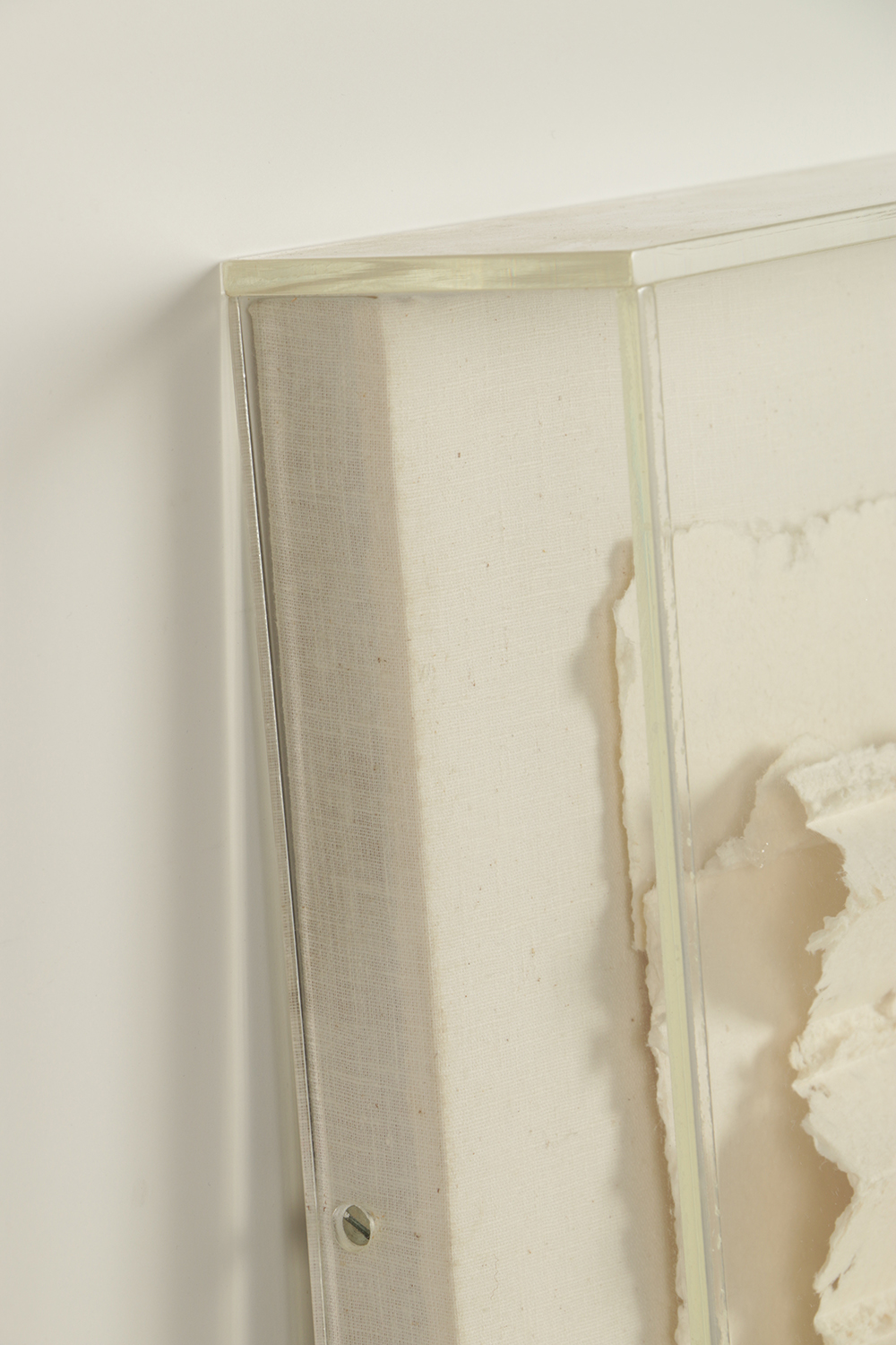 Trudy Richmond Deckle Edge Paper Abstract Composition on Canvas