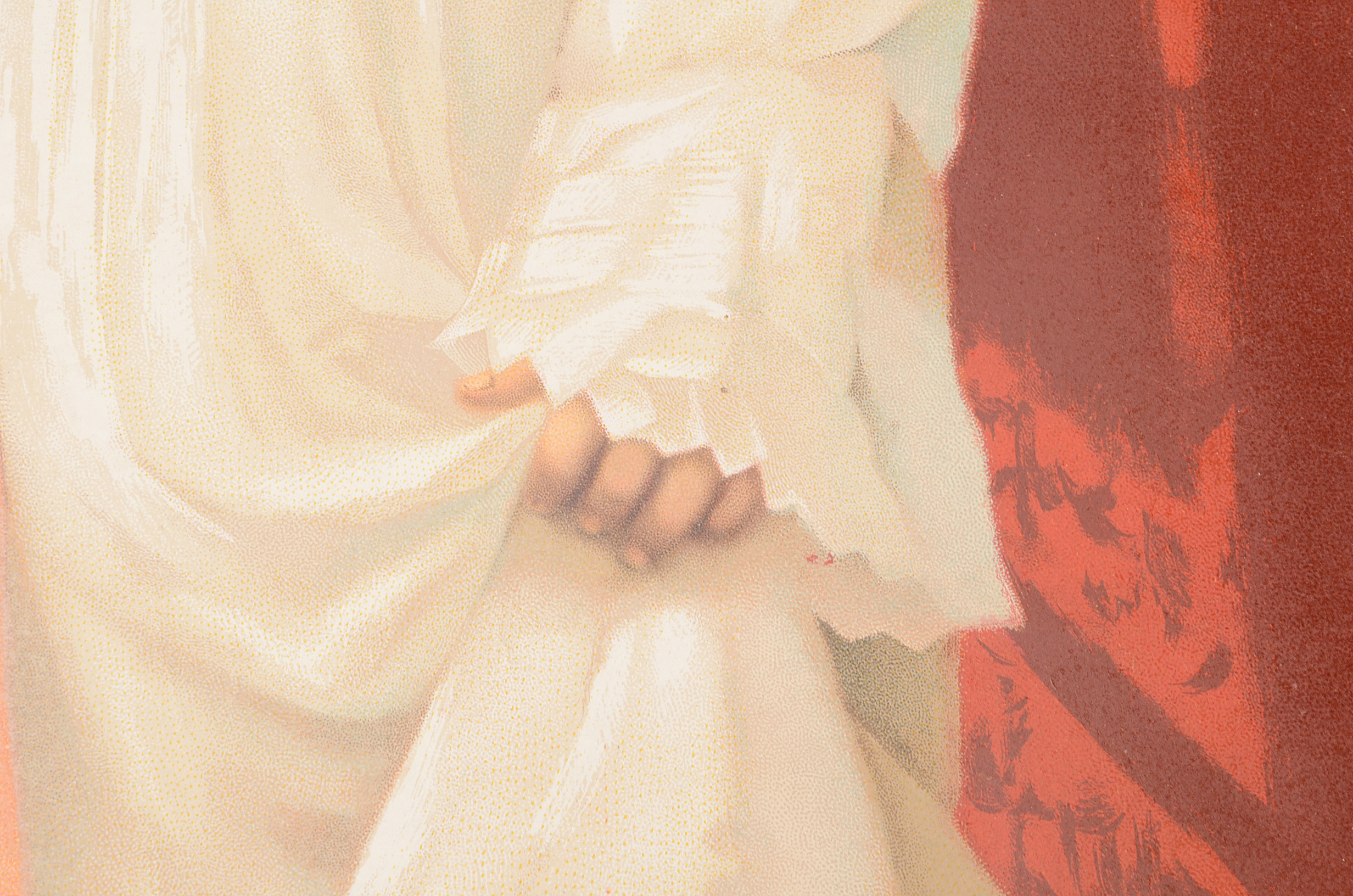 Antique Original 1893 Calendar with Chromolithograph Illustration