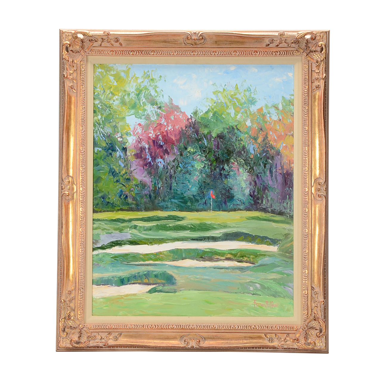 Karen Rolfes Original Contemporary Oil on Canvas "Go for Eagle"