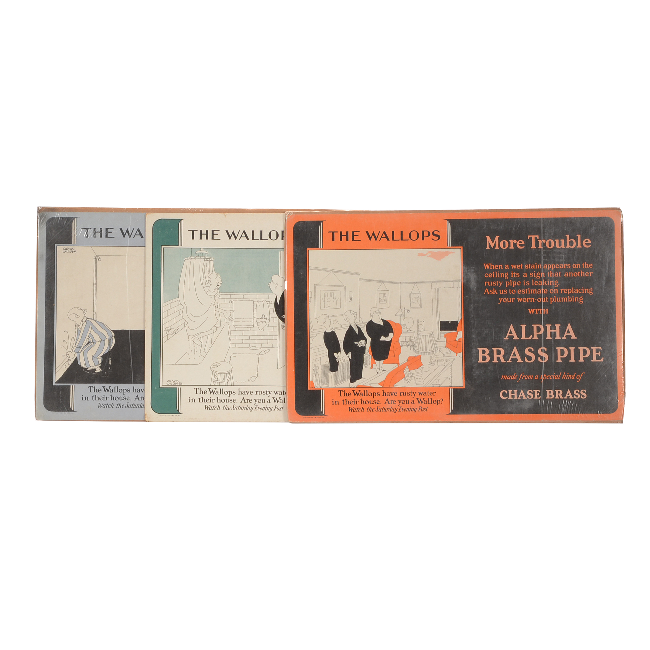 Three Chase Brass Illustrated "The Wallops" Broadside Advertiseme