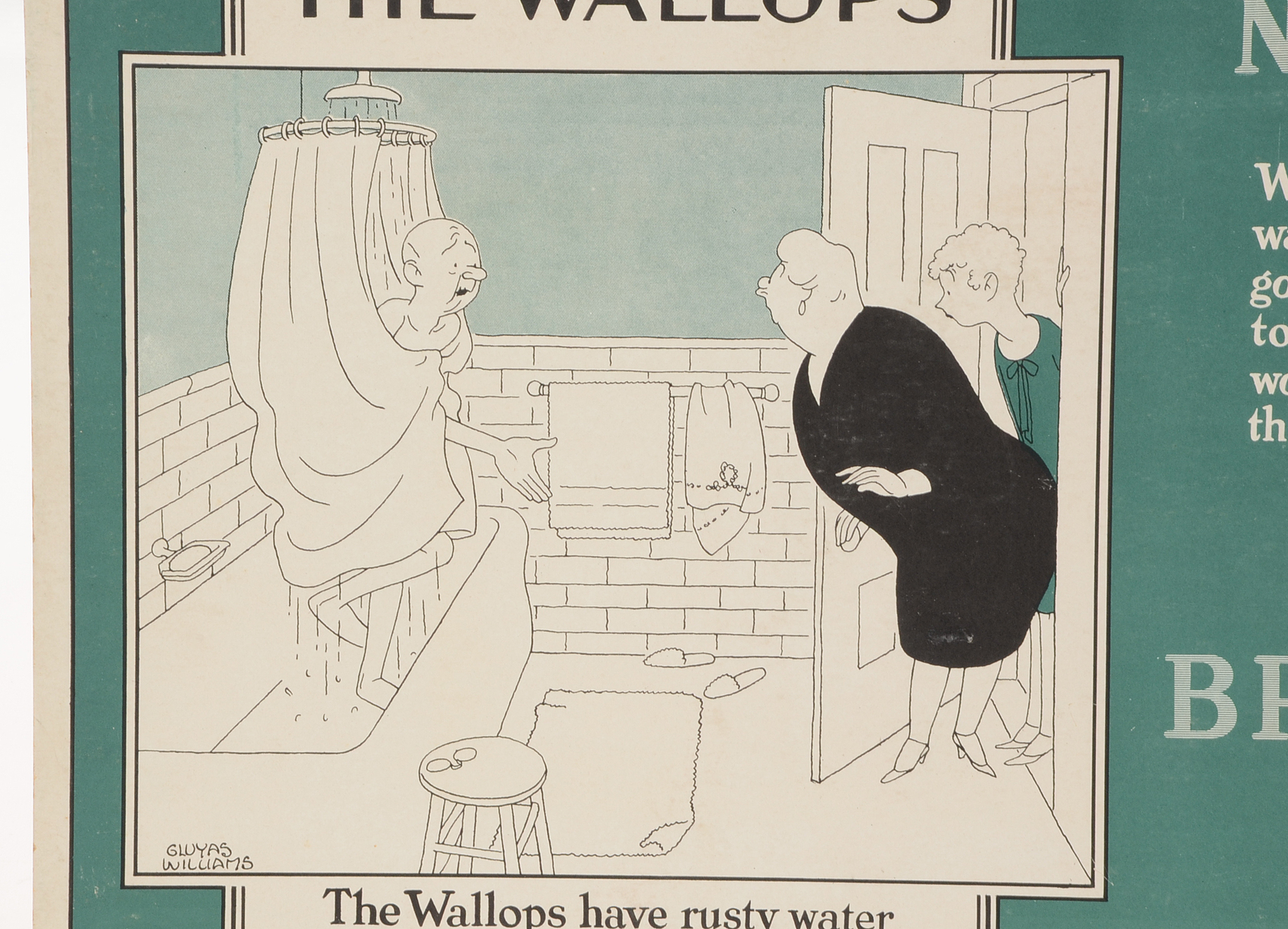 Three Chase Brass Illustrated "The Wallops" Broadside Advertiseme