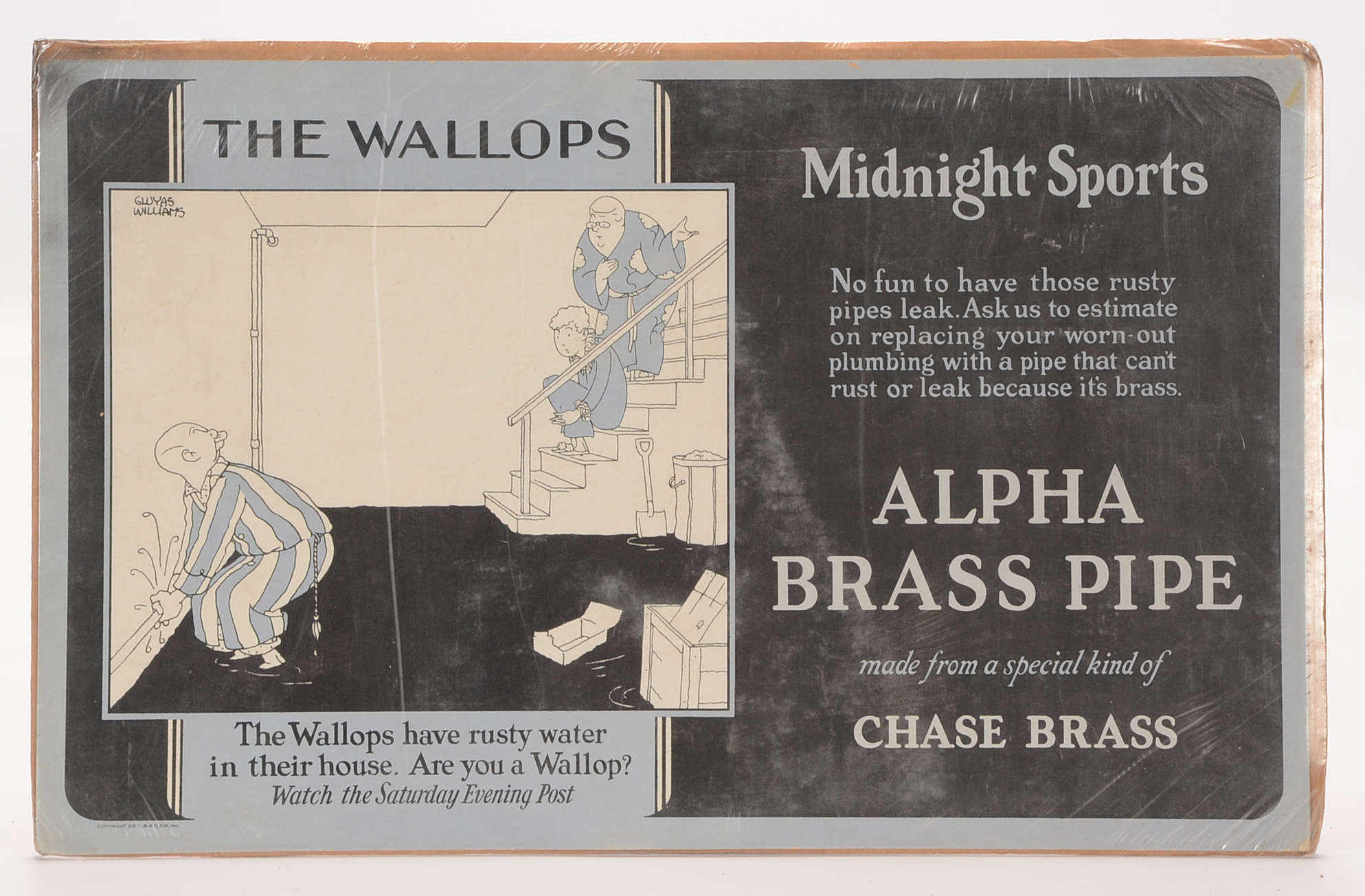 Three Chase Brass Illustrated "The Wallops" Broadside Advertiseme