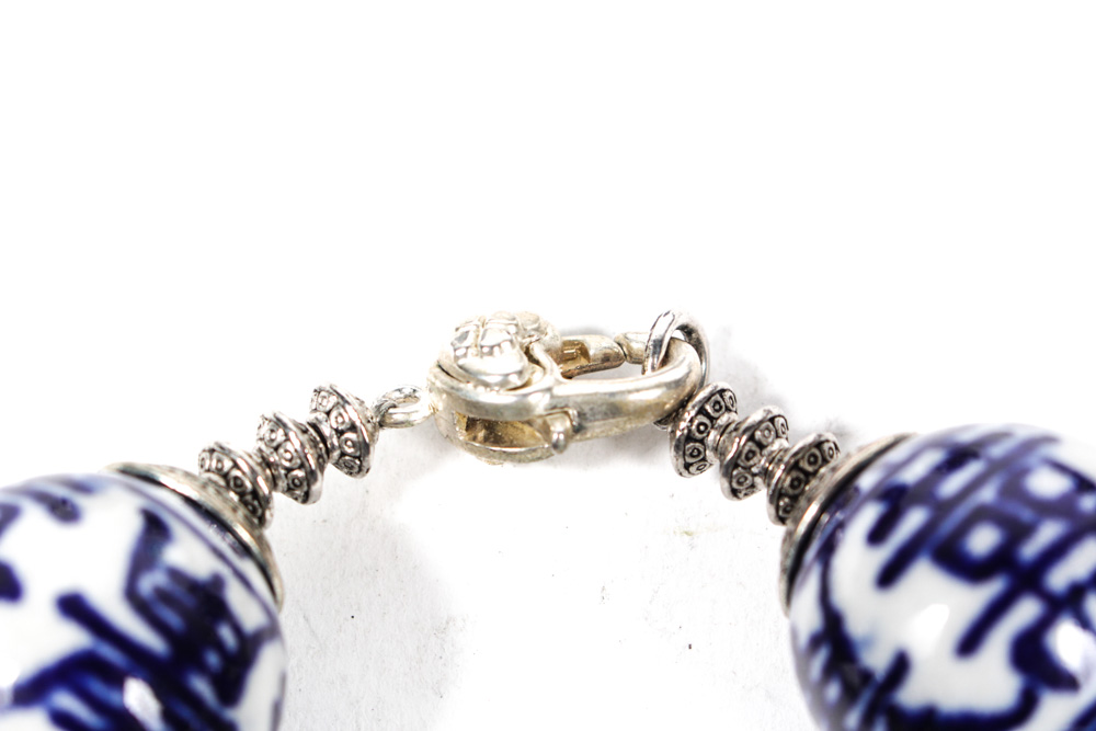 Chinese Ceramic Bead Jewelry Set