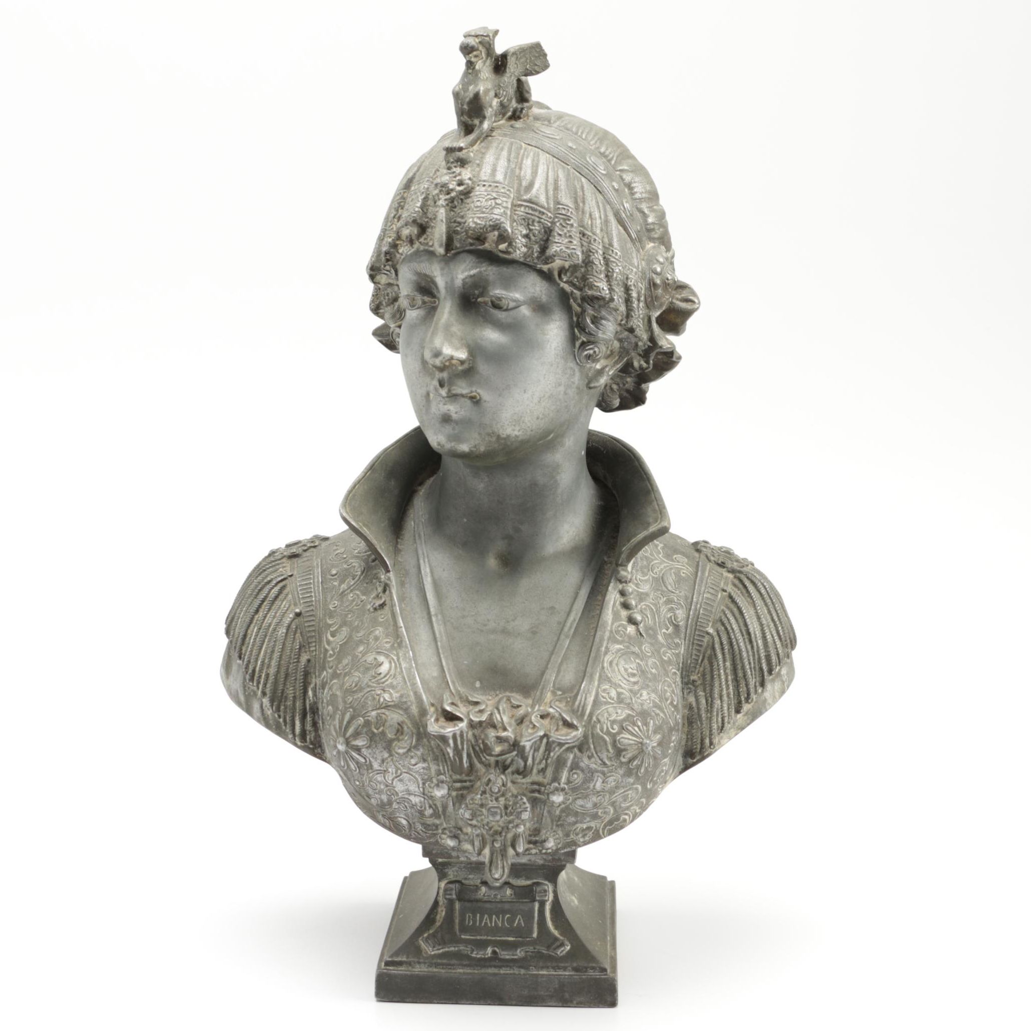 Cast Reproduction Sculpture After Cesare Constantino Ceribelli's "Bust of Bianca"