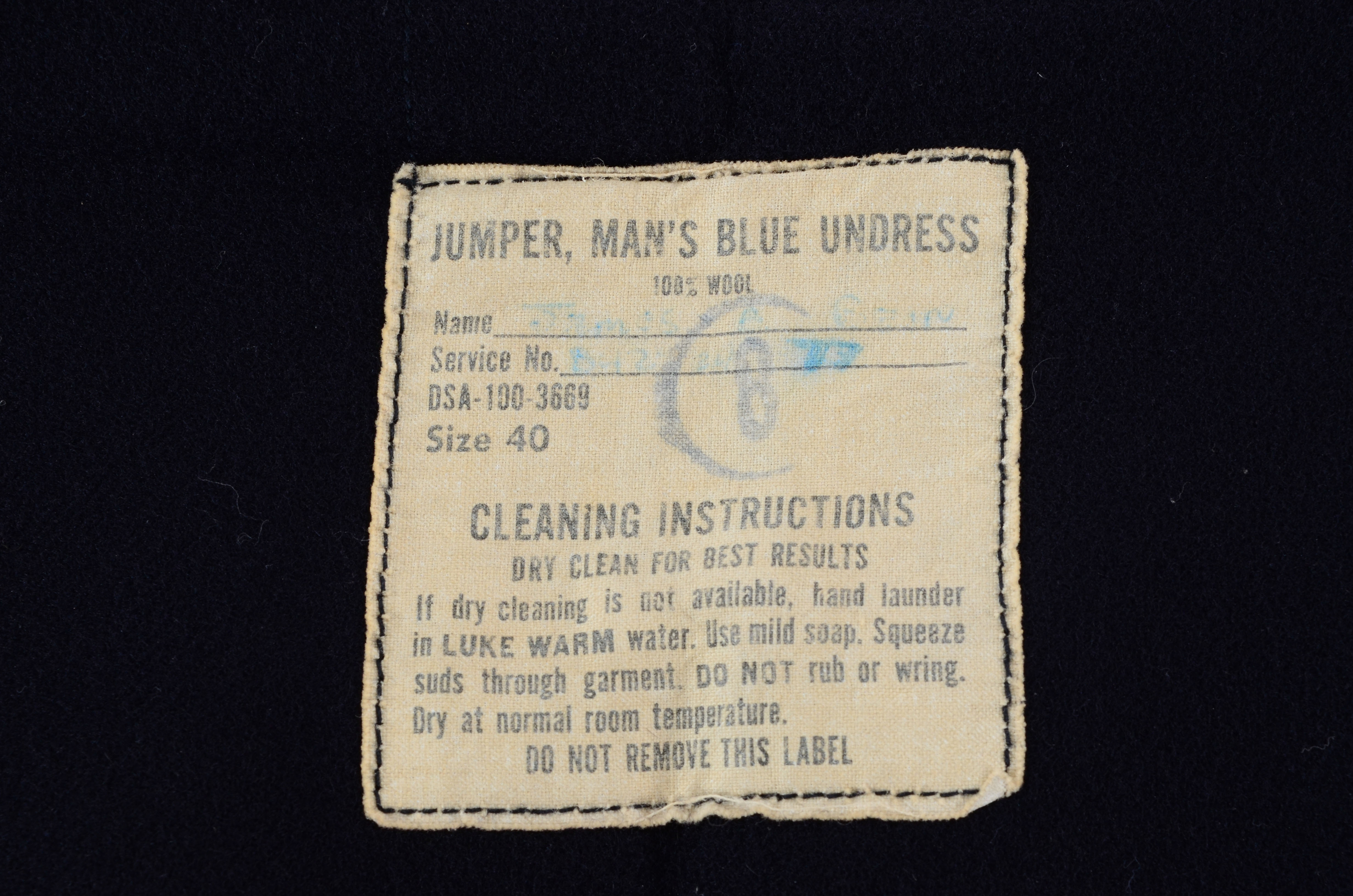 Vintage 1960s Era Wool Navy Uniform and White Uniform