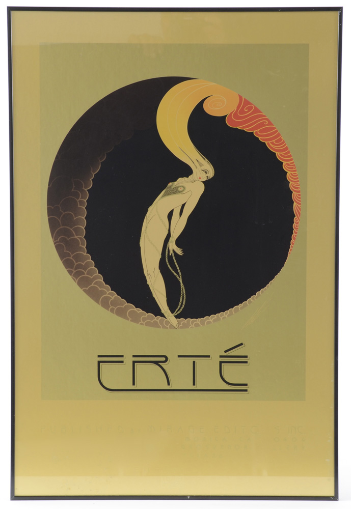 Original 1979 Exhibition Poster for Erté Published by Mirage Editions for Grosvenor Gallery of London