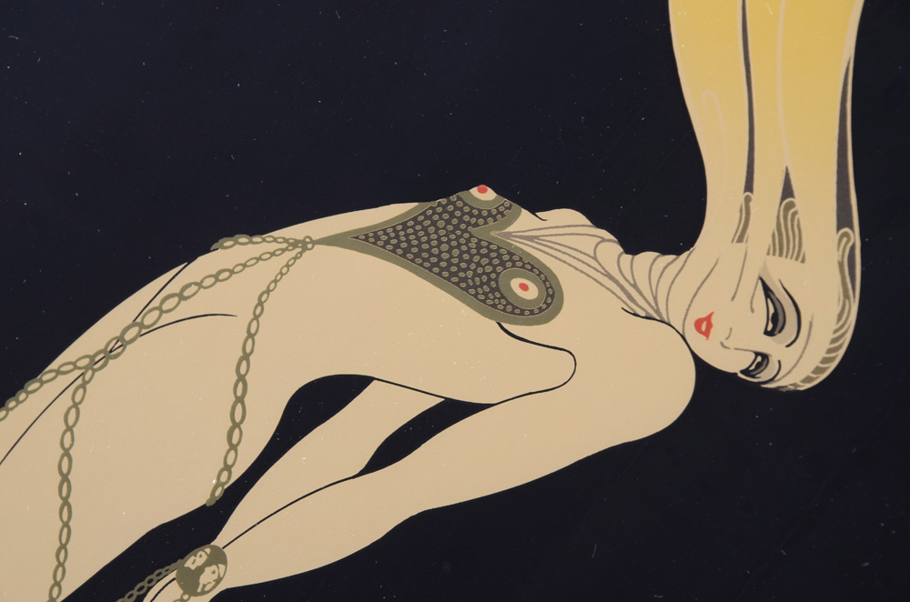 Original 1979 Exhibition Poster for Erté Published by Mirage Editions for Grosvenor Gallery of London