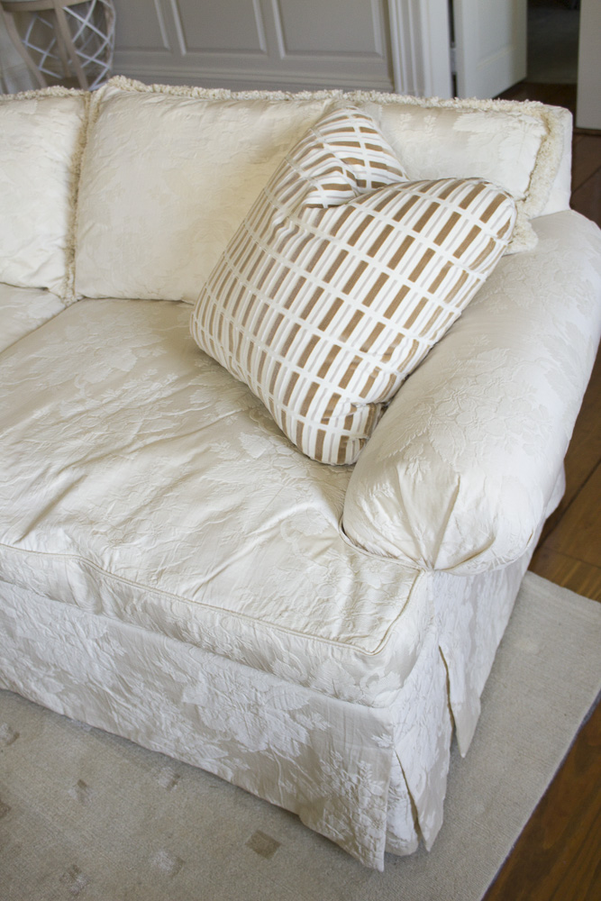 Upholstered Sovereign Collection Sofa by Hickory Chair.