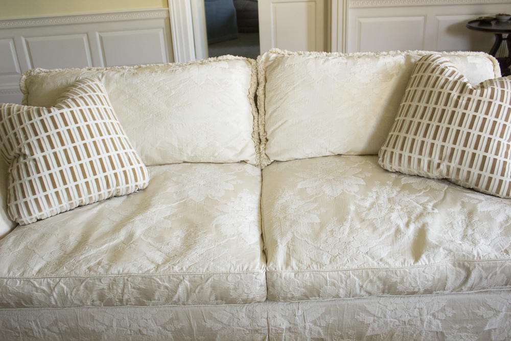 Upholstered Sovereign Collection Sofa by Hickory Chair.