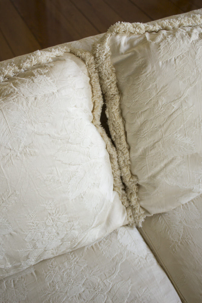 Upholstered Sovereign Collection Sofa by Hickory Chair.