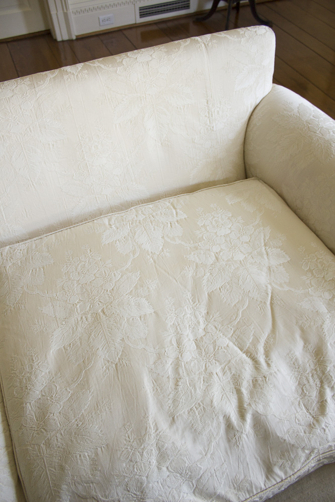 Upholstered Sovereign Collection Sofa by Hickory Chair.