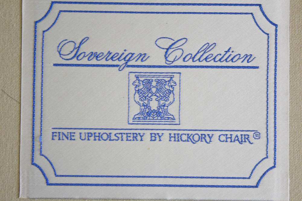 Upholstered Sovereign Collection Sofa by Hickory Chair.
