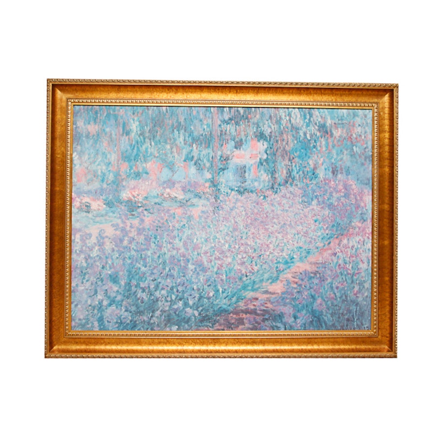 Giclee Print After Claud Monet of "Garden In Giverny"
