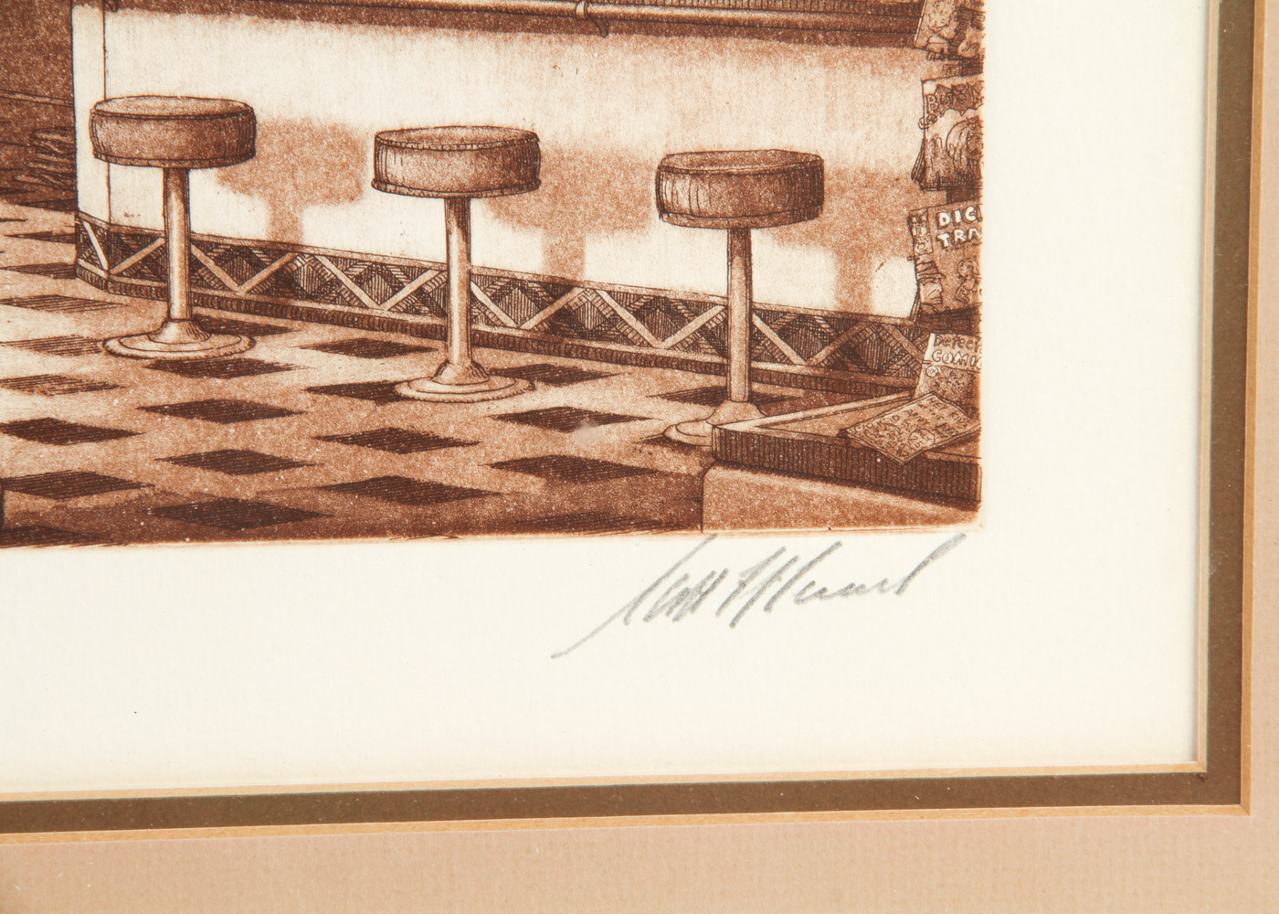 Lithograph Print "The Corner Drug Store"