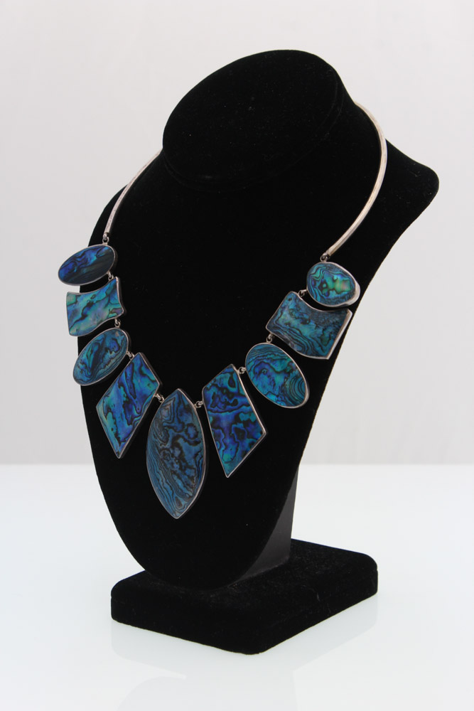 Sterling Silver with Dyed Abalone Set