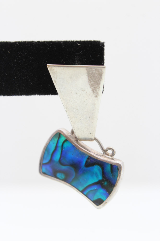 Sterling Silver with Dyed Abalone Set