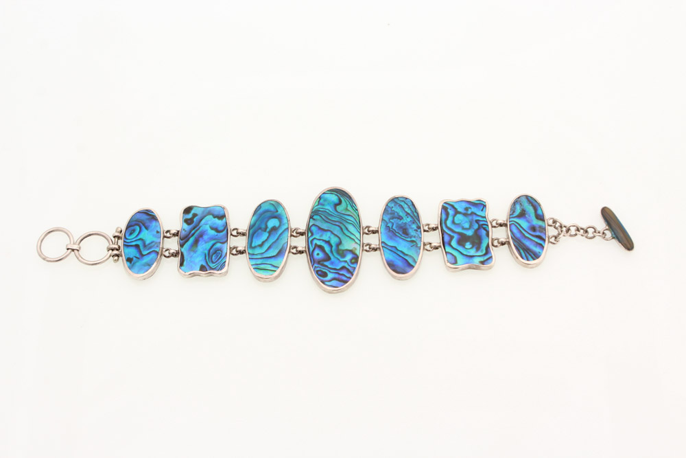 Sterling Silver with Dyed Abalone Set